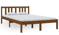 Łóżka - Klasyczne drewniane łóżko miodowy brąz 120x200 cm P1-C25 - miniaturka - grafika 1
