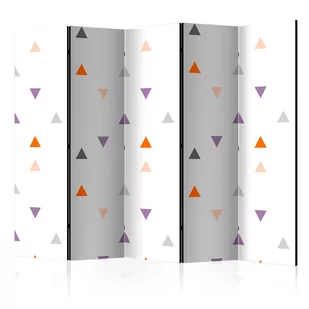 Parawan 5-częściowy - Deszcz trójkątów II [Room Dividers] (rozmiar 225x172) - Parawany - miniaturka - grafika 1