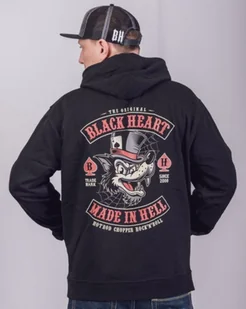 bluza BLACK HEART - LONE WOLF, rozpinana z kapturem-XL - Bluzy męskie - miniaturka - grafika 1