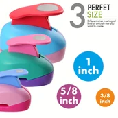 Rękodzieło - TEMU 3/8 cala, 5/8 cala, 1 cala okrągły zestaw do dziurkaczenia otworów, dziurkacz w kształcie okręgu do papieru, strony scrapbooków, książki - miniaturka - grafika 1