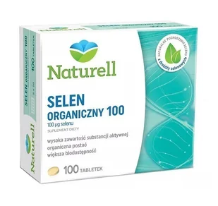 NATURELL AB Selen organiczny 100 zdrowe włosy i paznokcie 100 tabletek Naturell - Włosy, skóra, paznokcie - miniaturka - grafika 1