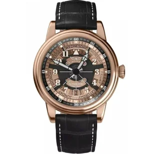Zegarek Aviator Douglas Day-Date Meca 41 V.3.36.2.289.4 Zegarek męski automatyczny z datownikiem na pasku - Zegarki męskie - miniaturka - grafika 1