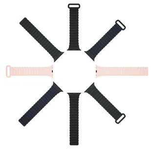 Dux Ducis Strap (Armor Version) pasek Apple Watch SE, 8, 7, 6, 5, 4, 3, 2, 1 (41, 40, 38 mm) silikonowa magnetyczna opaska bransoleta różowo-fioletowy - Akcesoria do smartwatchy - miniaturka - grafika 9