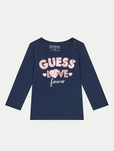 Guess Bluzka K4BI16 J1314 Granatowy Regular Fit - Bluzki damskie - miniaturka - grafika 1