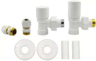 Varioterm Zawory regulacyjne kątowe SWING All in One - biały alu-pex - PEX 16 mm AZIS06/FK(Pex) - Zawory i kraniki - miniaturka - grafika 1