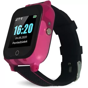 CALMEAN Care Czarno-różowy - Smartwatch - miniaturka - grafika 1