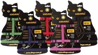 Szelki dla psów - Dingo Komplet "KOCURRO" szelki + smycz dla dużych kotów granatowy - miniaturka - grafika 1
