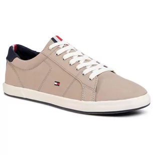 Tommy Hilfiger Tenisówki Iconic Long Lace Sneaker FM0FM01536AEP Stone BGE - Trampki damskie - miniaturka - grafika 1