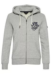 Superdry Damska bluza z zamkiem błyskawicznym, Athletic Grey Marl, 34 - Bluzy damskie - miniaturka - grafika 1
