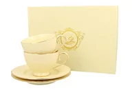 Filiżanki - Duo NINA KOMPLET 2 FILIŻANEK ZE SPODKAMI 220 ML PORCELANA 5902693922674 - miniaturka - grafika 1