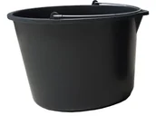 Miotły, szufle, mopy - Polmer Wiadro budowlane 15L czarne uchwyt lejek Wiadro budowlane 15L - miniaturka - grafika 1