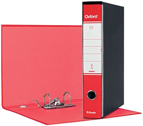 Esselte OXFORD Portfel z mechanizmem nr 1 w formacie protokołu z 5 cm tyłu – czerwony, 8 sztuk