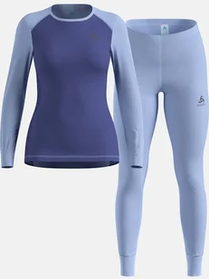 Bielizna termoaktywna - zestaw Odlo Set ACTIVE WARM Special Set roz. S Granatowa - Bielizna sportowa damska - miniaturka - grafika 1