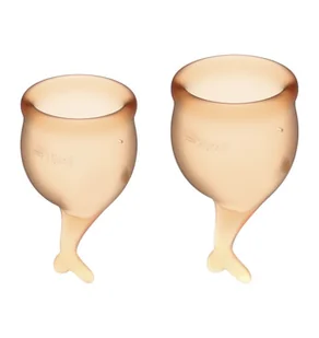 Satisfyer Satisfyer Feel Secure Menstrual Cup Orange - Kubeczki menstruacyjne - miniaturka - grafika 2