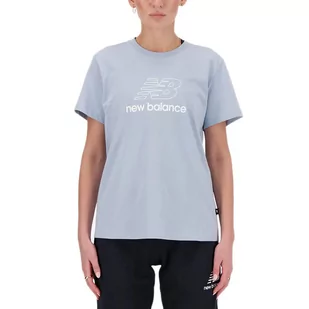 Koszulka New Balance WT41816LAY - niebieska - Koszulki i topy damskie - miniaturka - grafika 1