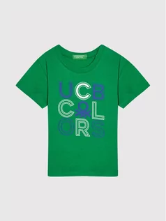 Koszulki dla chłopców - Benetton United Colors Of T-Shirt 3I1XC155U Zielony Regular Fit - grafika 1