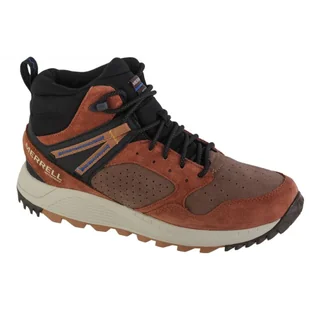 Buty Merrell Wildwood Sneaker Mid WP M (kolor Brązowy, rozmiar 41) - Buty sportowe męskie - miniaturka - grafika 1