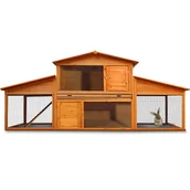 Akcesoria dla gryzoni - Budka dla królików 210 x 71 x 100 cm 2 poziomy - miniaturka - grafika 1