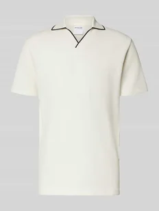 Koszulka polo o kroju slim fit z dekoltem w serek model ‘SANGEV’ - Koszulki męskie - miniaturka - grafika 1