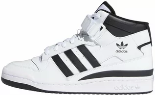 Sneakersy męskie - Buty sportowe wysokie męskie adidas Forum Mid skórzane sneakersy białe (FY7939) - grafika 1