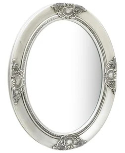 Srebrne Owalne Lustro W Rustykalnym Stylu D9-E39 - Lustra - miniaturka - grafika 1