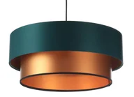 Lampy stojące - Miedziano-zielona lampa wisząca podwójna - S417 Belinda - miniaturka - grafika 1