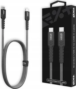 NEXT ONE Kabel Braided USB-C / USB-C 1,2 m space gray - Kable USB - miniaturka - grafika 1
