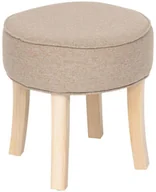 Taborety i hokery - Miękki stołek tapicerowany ADRIEL taboret do toaletki, Ø 35 cm - miniaturka - grafika 1