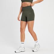 Moda i Uroda OUTLET - MP ribbede sømløse bootyshorts for damer fra Rest Day – Taupe Green  - S - miniaturka - grafika 1