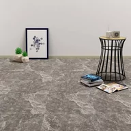 Panele podłogowe - VidaXL Lumarko Samoprzylepne panele podłogowe, 20 szt., PVC, 1,86 m, czarne! 330172 VidaXL - miniaturka - grafika 1