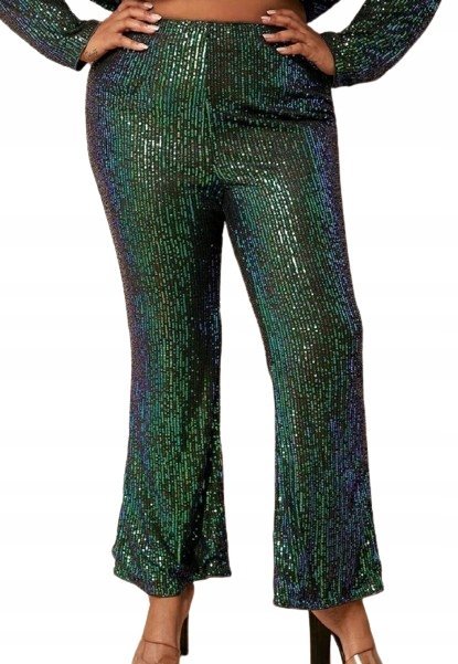 SHEIN SPODNIE PLUS SIZE ELEGANCKIE KOLOROWE 44 ŁJV