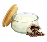 Świece - Świeca sojowa zapachowa z drewnianą pokrywką zapach kawa poj 210 ml - miniaturka - grafika 1
