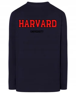 Longsleeve czerwony nadruk HARVARD r.XL - Koszulki męskie - miniaturka - grafika 1