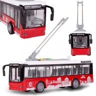 Samochody i pojazdy dla dzieci - Autobus Trolejbus Światło I Dźwięk Otwierane Drzwi - miniaturka - grafika 1