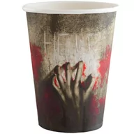 Halloween - SANTEX Kubeczki papierowe "Zombie Halloween", 250 ml, 10 szt SX5891 - miniaturka - grafika 1