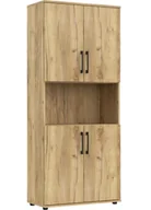 Regały biurowe - Elior Wysoki regał biurowy z podwójnymi drzwiczkami dąb craft N9-G46 - miniaturka - grafika 1