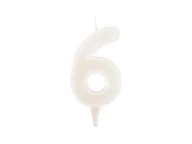 Urodziny dziecka - Świeczka cyferka 6 fluorescencyjna - 1 szt. - miniaturka - grafika 1