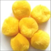 Dekoratorstwo - Pompony 20 mm, żółte - miniaturka - grafika 1