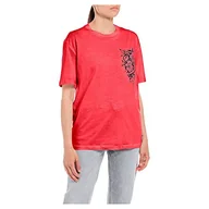 Koszulki i topy damskie - Replay Damska koszulka W3623E, 353 RED, XL, 353 czerwony, XL - miniaturka - grafika 1