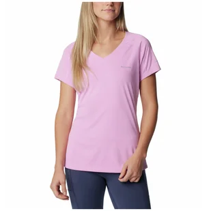 Koszulka damska Columbia Zero Rules™ Short Sleeve Shirt Rozmiar: M / Kolor: fioletowy - Koszulki sportowe damskie - miniaturka - grafika 1
