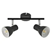 Lampy sufitowe - Riado lampa sufitowa (spot) 2-punktowa czarna SPL-3422-2-BL - miniaturka - grafika 1