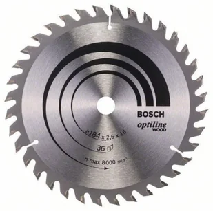 Bosch Tarcza do piły tarczowej Optiline Wood 184 x 16 x 2 6 mm 36 2608640818 1 szt - Tarcze do pił - miniaturka - grafika 2