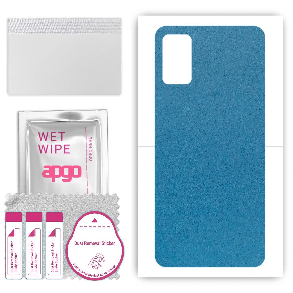 Folia naklejka skórka strukturalna na TYŁ Zamsz do Samsung Galaxy A41 - Zamsz Niebieski - apgo SKINS