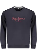 Bluzy męskie - PEPE JEANS MĘSKA NIEBIESKA BLUZA Z ROZPIĘCIEM - miniaturka - grafika 1