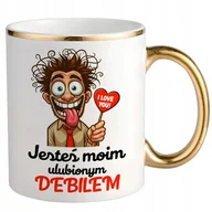 Kubki - KUBEK wyjątkowy prezent dla zakochanych Jesteś moim ulubionym Debilem Wzory - miniaturka - grafika 1