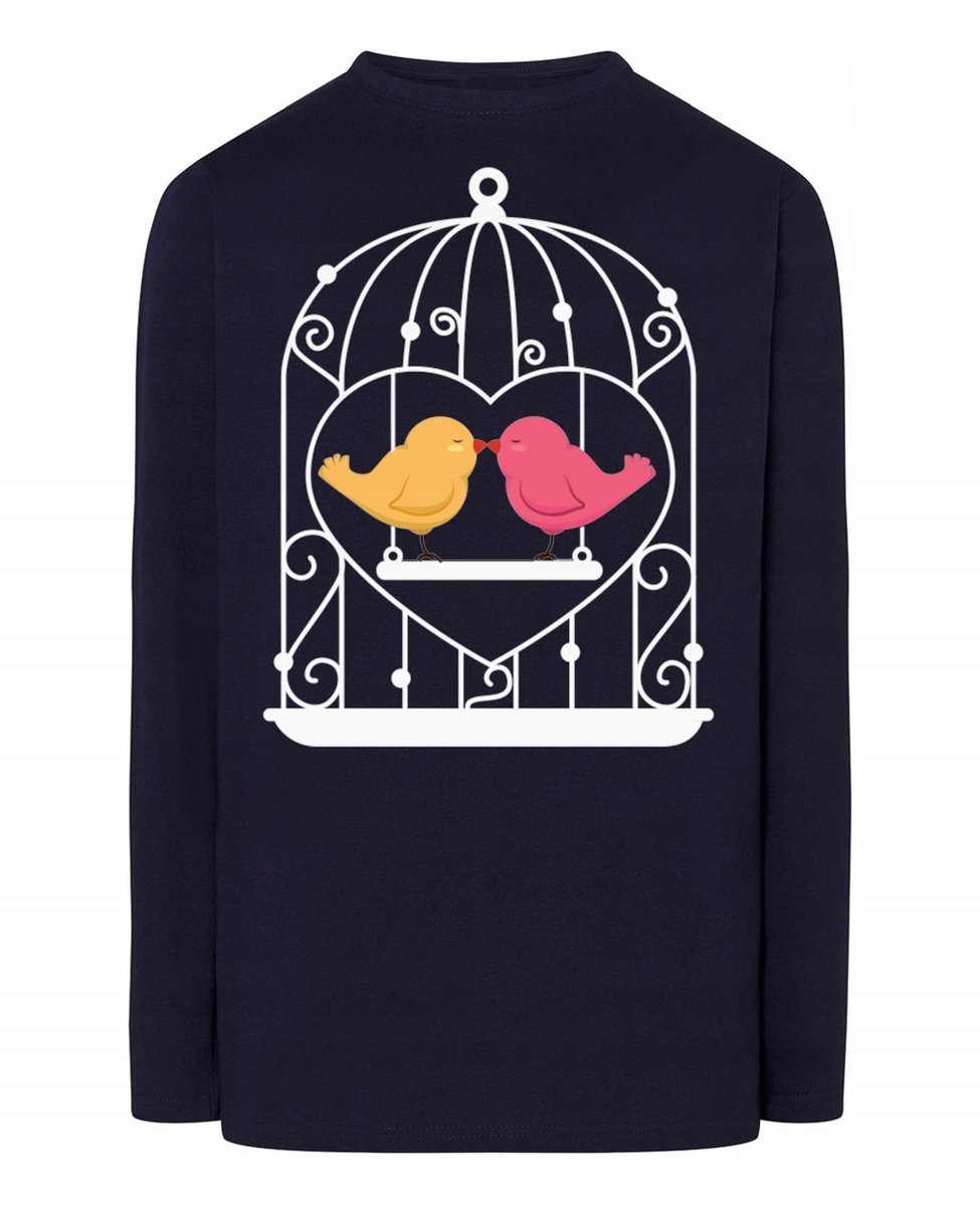 Walentynki Longsleeve nadruk Ptaszki Miłość r.4XL