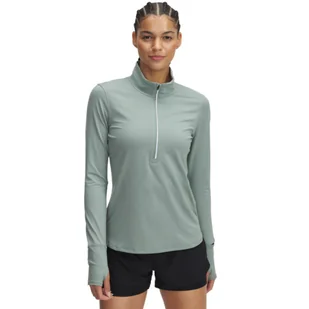 Damska bluza do biegania nierozpinana bez kaptura Under Armour UA Launch Pro Half Zip - zielona - Bluzy damskie - miniaturka - grafika 1