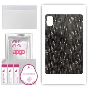 folia naklejka skórka strukturalna na TYŁ do Ulefone Tab A8 - Carbon Pixel Czarny - apgo SKINS - Akcesoria do tabletów i e-booków - miniaturka - grafika 1