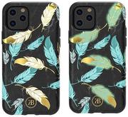 Etui i futerały do telefonów - Kingxbar Forest świecące w ciemności etui ozdobione oryginalnymi Kryształami Swarovskiego iPhone 11 Pro Max wielokolorowy (Feather) - Wielokolorowy - miniaturka - grafika 1