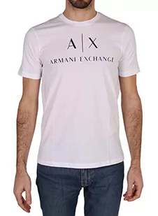 Armani Exchange t-shirt męski 8nztcj, biały, XXL - Koszulki męskie - miniaturka - grafika 1
